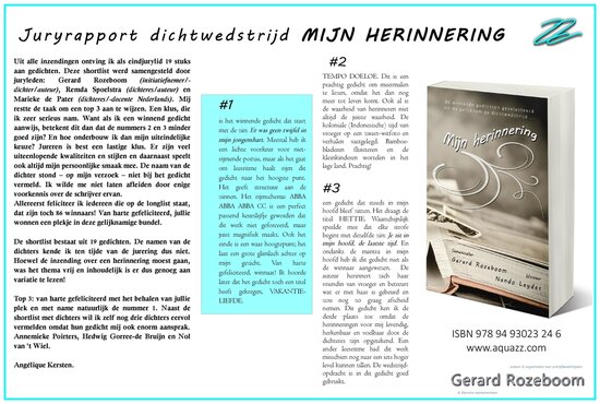 MIJN HERINNERING | samensteller Gerard Rozeboom | div. dichters