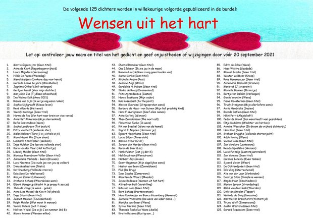 WENSEN UIT HET HART| diverse auteurs | Samensteller Gerard Rozeboom 